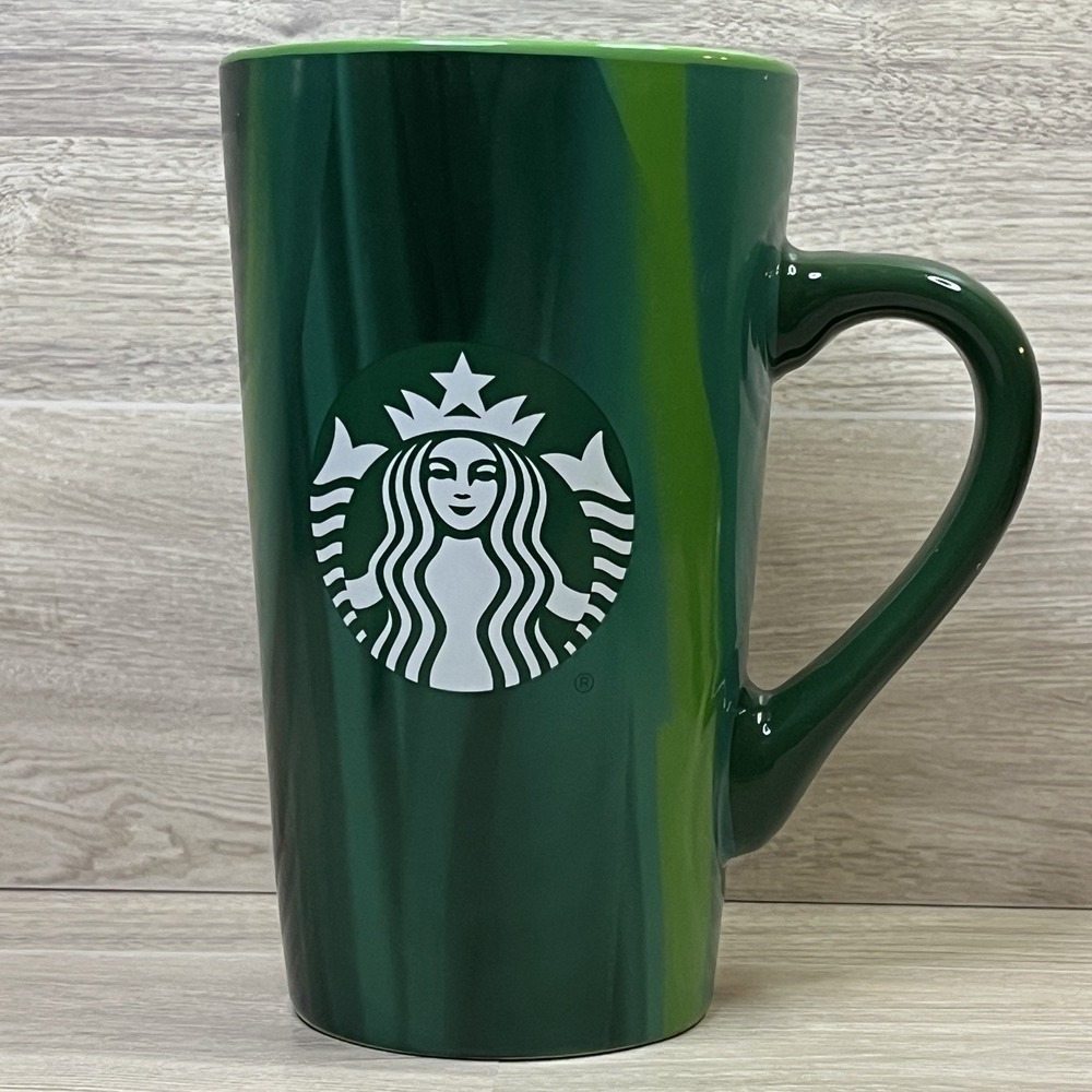 Starbucks Green Mug White Mermaid Logo 2022 Coffee Tea Cocoa Hot 16 oz Drink
